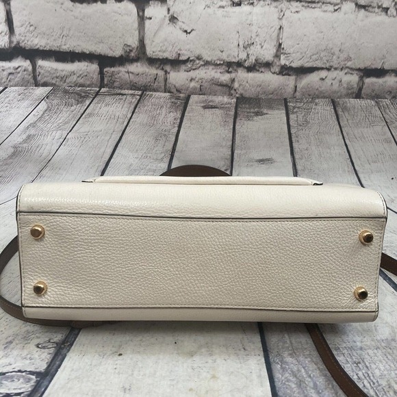 COACH Leather Mini Lane Top Handle Crossbody Colorblock Chalk C8210 - Picture 7 of 16